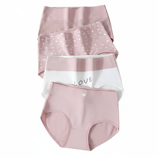 SaneShoppe - 4 - Pack Women's Plus Size Cotton Underwear Breathable Briefs