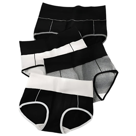 SaneShoppe - 4 - Pack Women's Plus Size Cotton Underwear Breathable Briefs