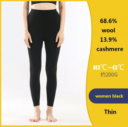SaneShoppe - Merino Wool Thermal Underwear: Warm & Cozy Unisex Leggings for Winter