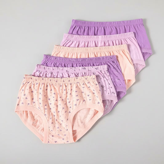SaneShoppe - 6pcs Plus Size Women's Underwear - High Waist Cotton Briefs