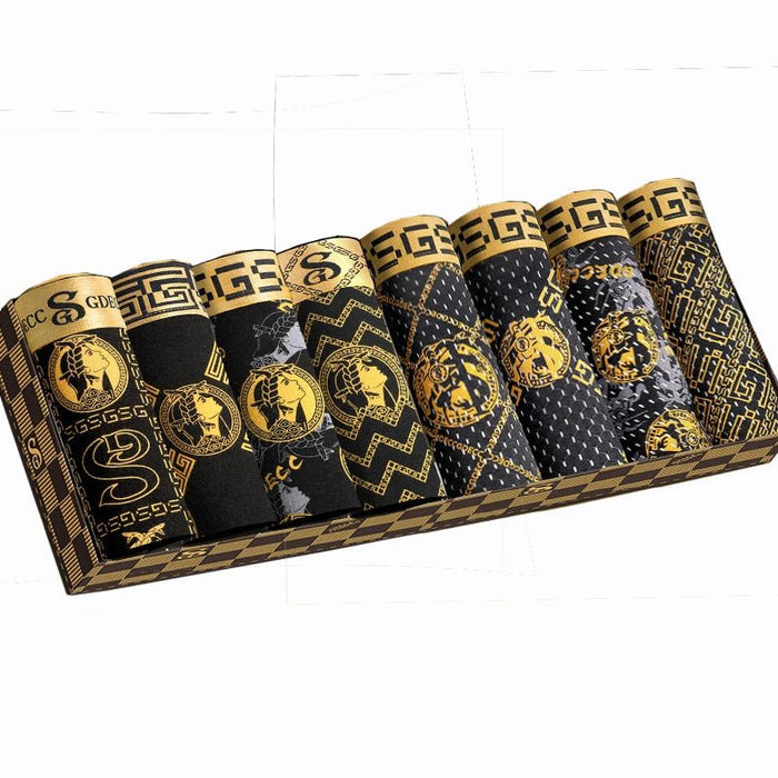 SaneShoppe - 8Pcs/Men's Boxer Antibacterial Underwear Boxers Panties Cotton Breathable Shorts Underpants