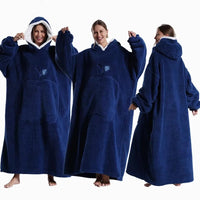SaneShoppe - Cozy Oversized Hoodie Blanket with Sleeves - Stay Warm in Style!