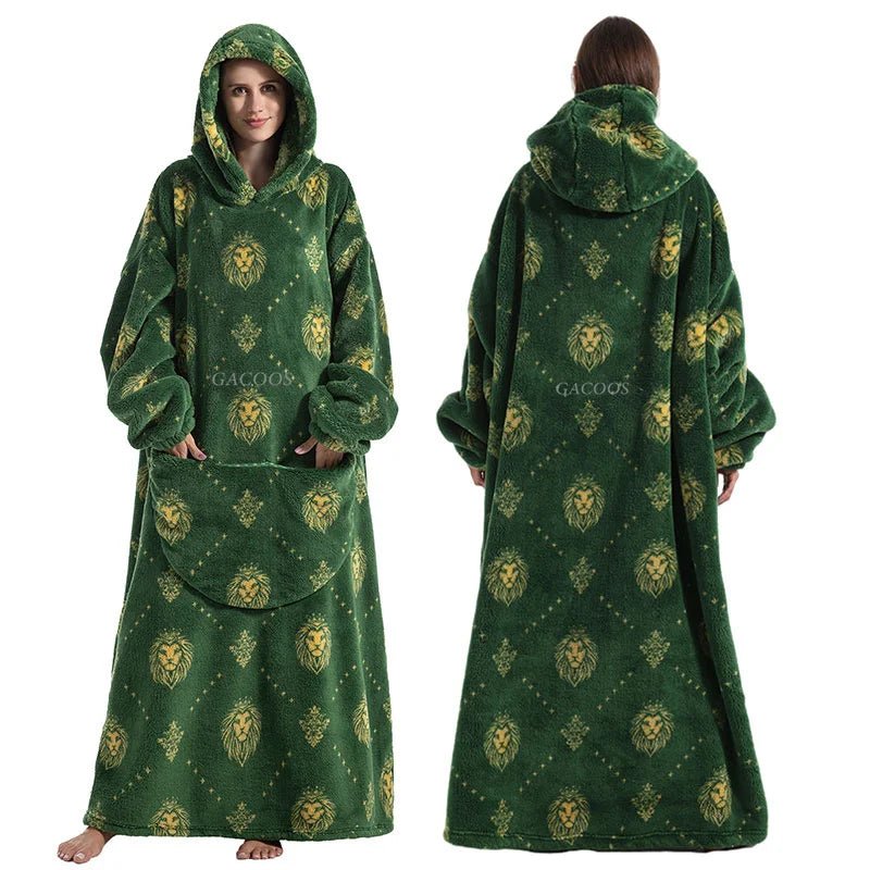 SaneShoppe Cozy Oversized Hoodie Blanket with Sleeves - Stay Warm in Style!