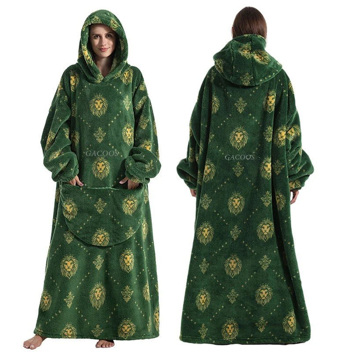 SaneShoppe Cozy Oversized Hoodie Blanket with Sleeves - Stay Warm in Style!