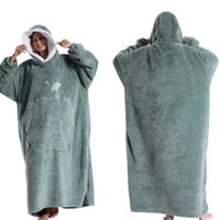 SaneShoppe Cozy Oversized Hoodie Blanket with Sleeves - Stay Warm in Style!