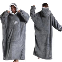 SaneShoppe - Cozy Oversized Hoodie Blanket with Sleeves - Stay Warm in Style!