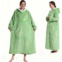 SaneShoppe - Cozy Oversized Hoodie Blanket with Sleeves - Stay Warm in Style!