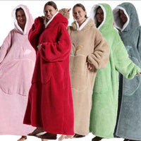 SaneShoppe - Cozy Oversized Hoodie Blanket with Sleeves - Stay Warm in Style!