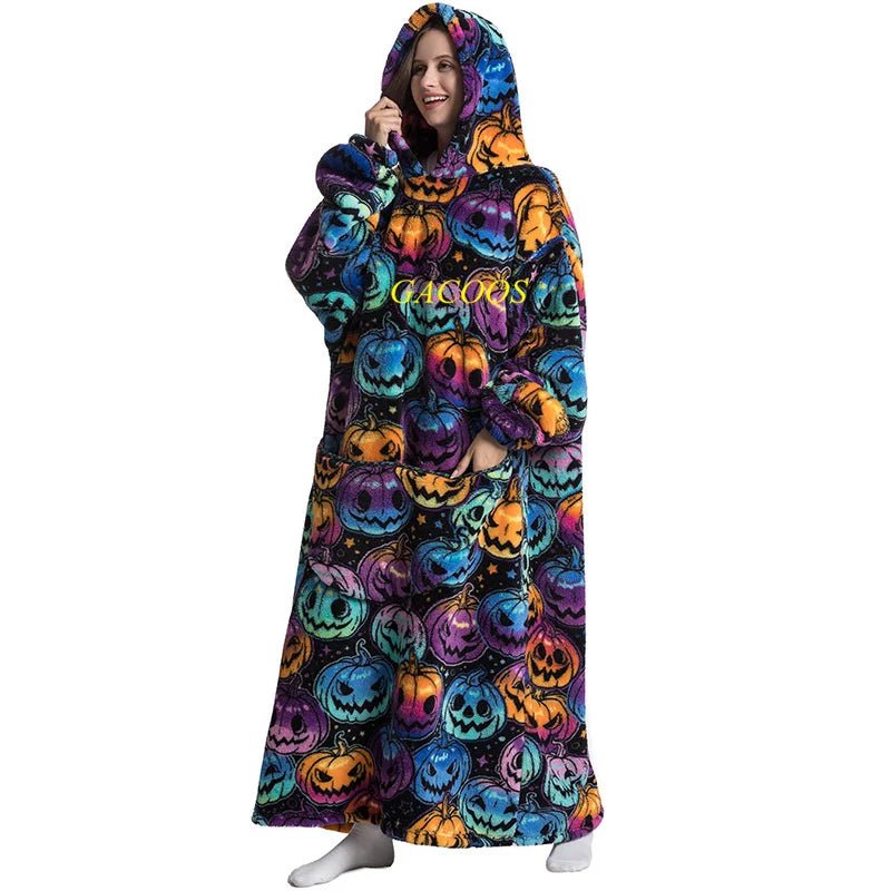 SaneShoppe - Cozy Oversized Hoodie Blanket with Sleeves - Stay Warm in Style!