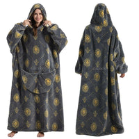 GACOOSAdult Oversized Hoodies Women Blankets with Sleeves Super Warm Winter Plush Flannel Pajama Sweatshirt Men Women Wearable BlanketSaneShoppe