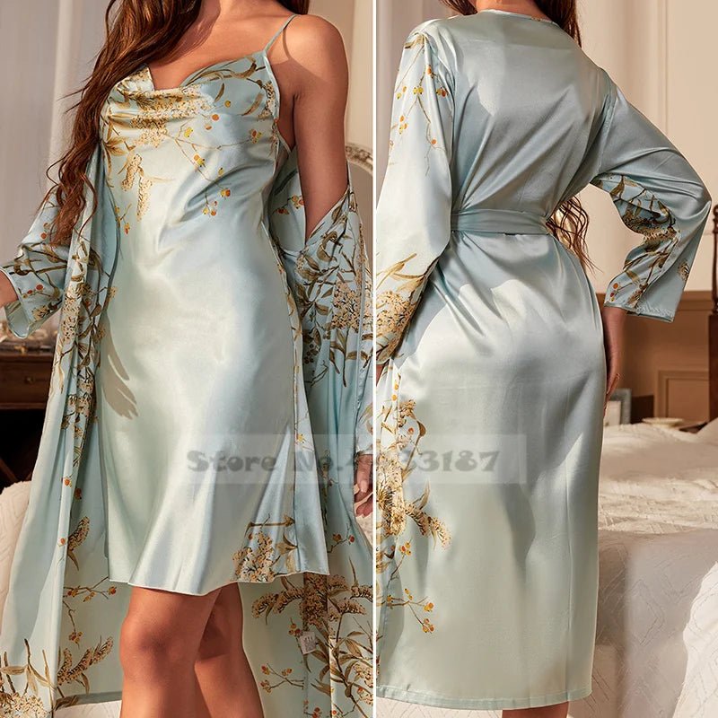 Dressing Gown14:193#Blue Robe Set;5:361386#XL