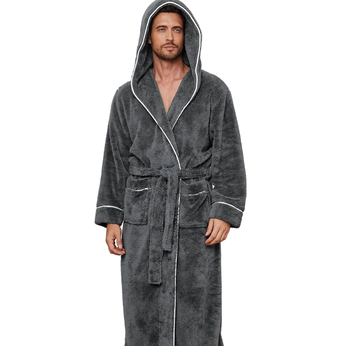 SaneShoppe - Cozy Cotton Flannel Couples' Bathrobe Set for Autumn/Winter