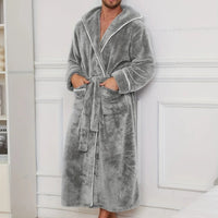SaneShoppe - Cozy Cotton Flannel Couples' Bathrobe Set for Autumn/Winter