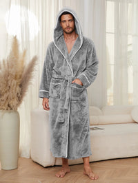 SaneShoppe - Cozy Cotton Flannel Couples' Bathrobe Set for Autumn/Winter
