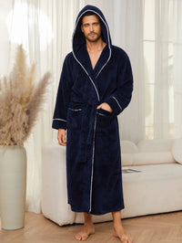 SaneShoppe - Cozy Cotton Flannel Couples' Bathrobe Set for Autumn/Winter