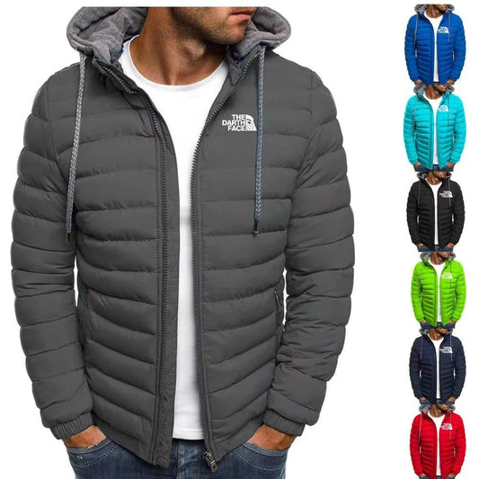 SaneShoppe - Manteau chaud zippé style streetwear pour homme, veste grande taille