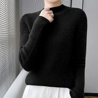 SaneShoppe-Luxury Merino Wool Striped Sweater: Autumn/Winter Collection