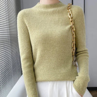 SaneShoppe-Luxury Merino Wool Striped Sweater: Autumn/Winter Collection