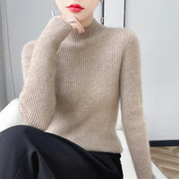 SaneShoppe-Luxury Merino Wool Striped Sweater: Autumn/Winter Collection