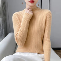 SaneShoppe-Luxury Merino Wool Striped Sweater: Autumn/Winter Collection
