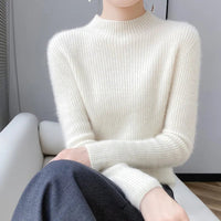 SaneShoppe-Luxury Merino Wool Striped Sweater: Autumn/Winter Collection