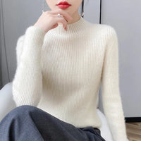 SaneShoppe-Luxury Merino Wool Striped Sweater: Autumn/Winter Collection