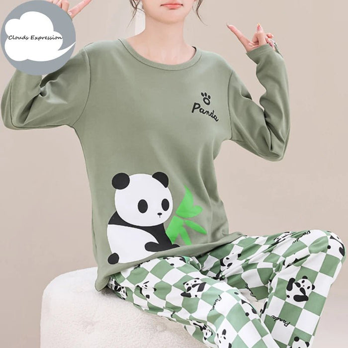 SaneShoppe - Clouds Expression Men's Striped Cotton Pajama Set 4XL 5XL