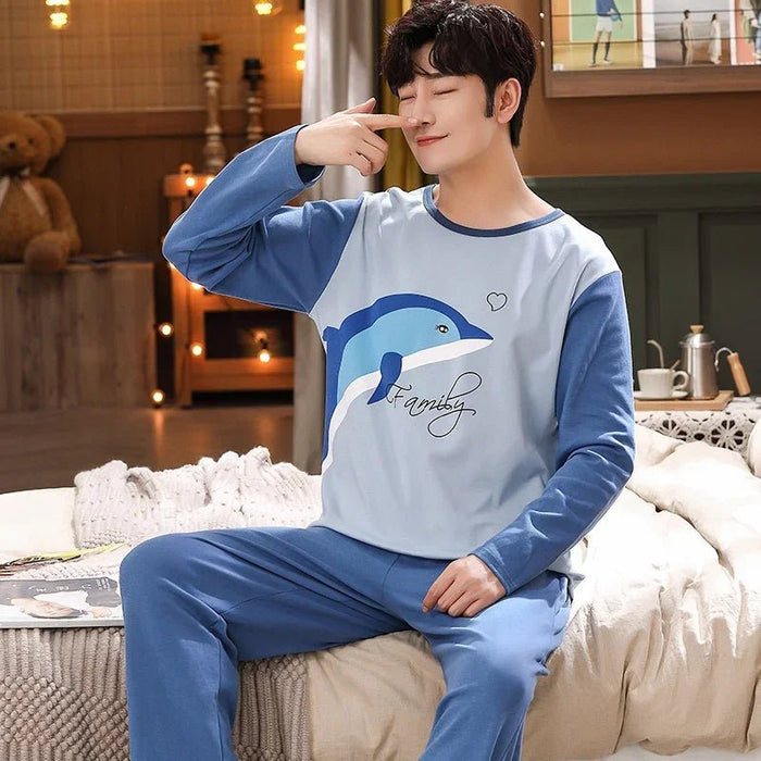 SaneShoppeClouds Expression Men's Striped Cotton Pajama Set 4XL 5XLSaneShoppe