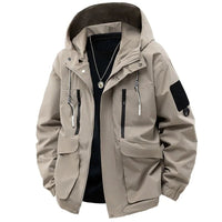 SaneShoppe-Men's Hooded Printing Jacket with Detachable Hat, Sizes M-5XL