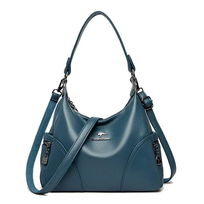 SaneShoppe - Luxury Leather Handbag Women's Shoulder Messenger Bag Designer Solid Color Stylish Handbags for Women