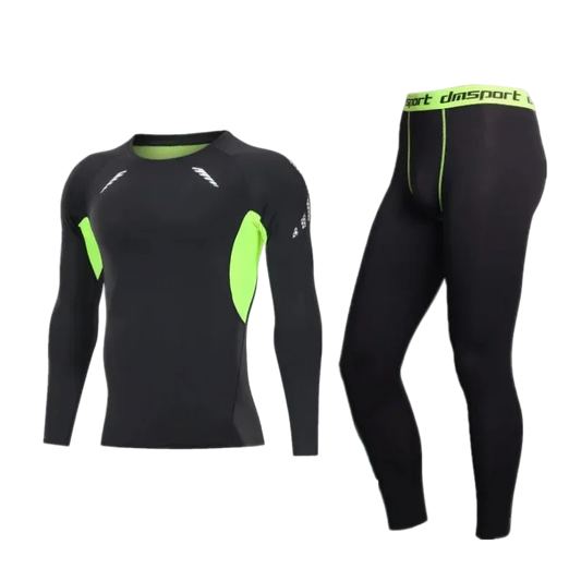 SaneShoppe - Men Compression Fitness Fleece Man Sport First Layer Underwear Set Second Thermal Men's Skin Long Johns