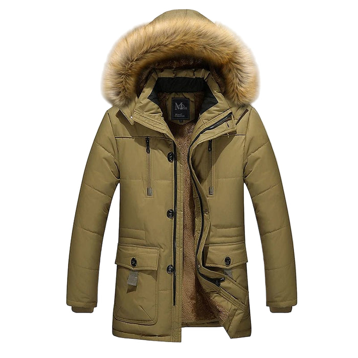 SaneShoppe - Men Parkas Winter New 2025 Mens Winter Jacket Warm Wadded Jacket Casual Thick Cotton Padded Man Coat Plus Size M - 5XL