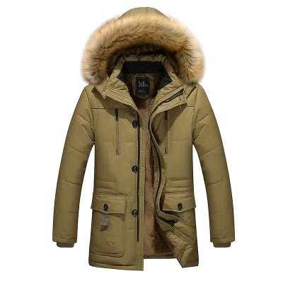 SaneShoppe - Men Parkas Winter New 2025 Mens Winter Jacket Warm Wadded Jacket Casual Thick Cotton Padded Man Coat Plus Size M - 5XL
