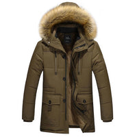 SaneShoppe - Men Parkas Winter New 2025 Mens Winter Jacket Warm Wadded Jacket Casual Thick Cotton Padded Man Coat Plus Size M - 5XL