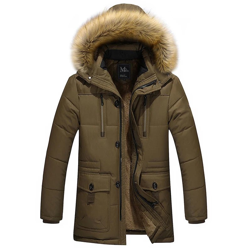 SaneShoppe - Men Parkas Winter New 2025 Mens Winter Jacket Warm Wadded Jacket Casual Thick Cotton Padded Man Coat Plus Size M - 5XL