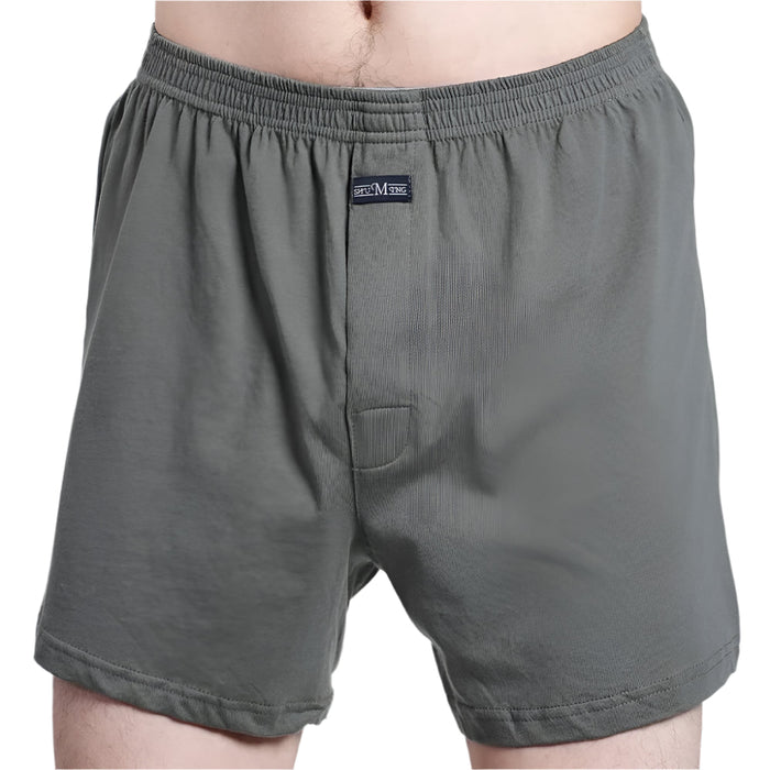 SaneShoppe - Men's 100% Cotton Boxer Shorts, High Waist, Casual Plaid, Plus Size (M - 3XL)