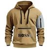 SaneShoppe - Men's Casual Winter Sports Pullover Hoodie Jacket with Custom Logo Loose Fit Zipper Sweatshirts Luxury