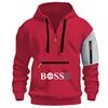 SaneShoppe - Men's Casual Winter Sports Pullover Hoodie Jacket with Custom Logo Loose Fit Zipper Sweatshirts Luxury