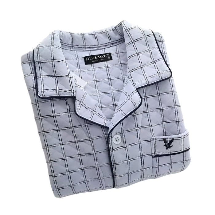 SaneShoppe - Men's Fall/Winter Thick Cotton Pyjama Set - Cozy Up in Style