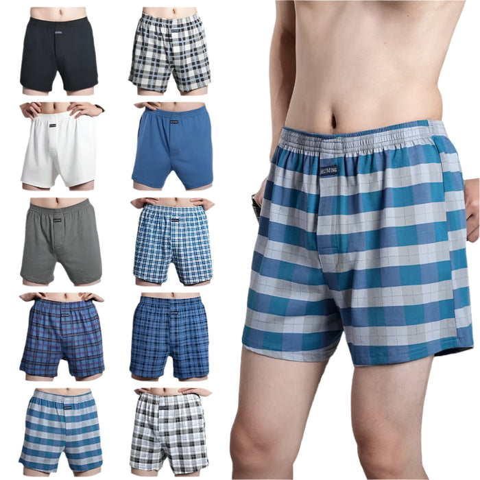 Boxer14:691#Gray Plaid;5:361386#M(50 - 65kg)