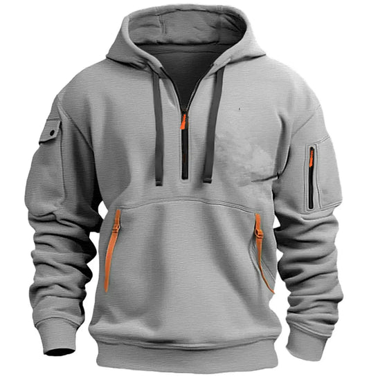 SaneShoppe-Windproof Hooded Zippered Jacket for Men, S-4XL Casual Patchwork Coat