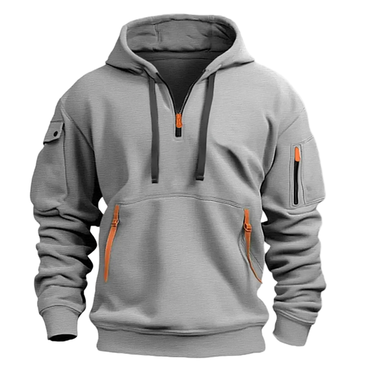 SaneShoppe-Windproof Hooded Zippered Jacket for Men, S-4XL, Spring/Autumn Casual Patchwork Cardigan
