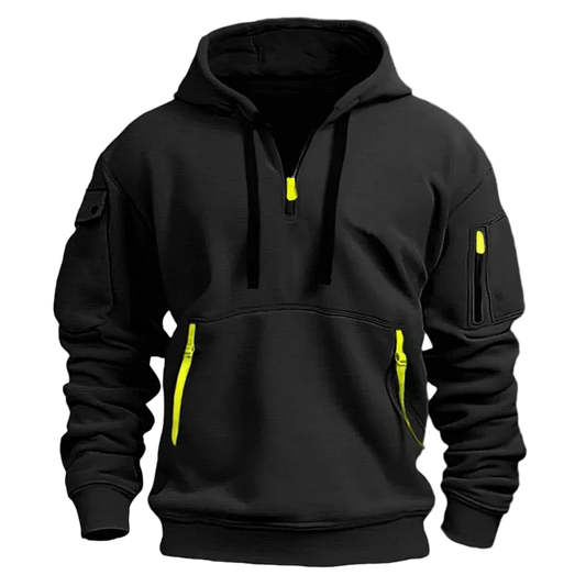 SaneShoppe-Windproof Hooded Zippered Jacket for Men, S-4XL, Spring/Autumn Casual Patchwork Cardigan