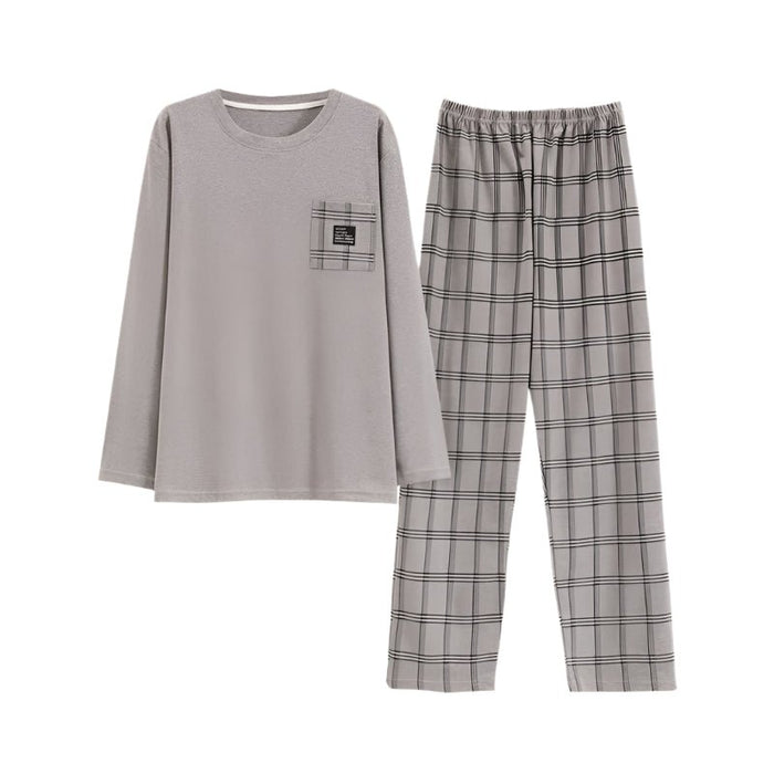 SaneShoppe - Men's Plus Size Cotton Pajama Set for Ultimate Comfort