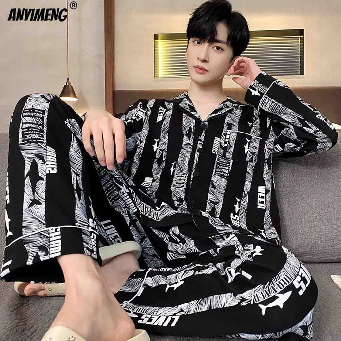 SaneShoppe - Men's Soft Poly Cotton Pyjamas in Big Sizes L - 4XL