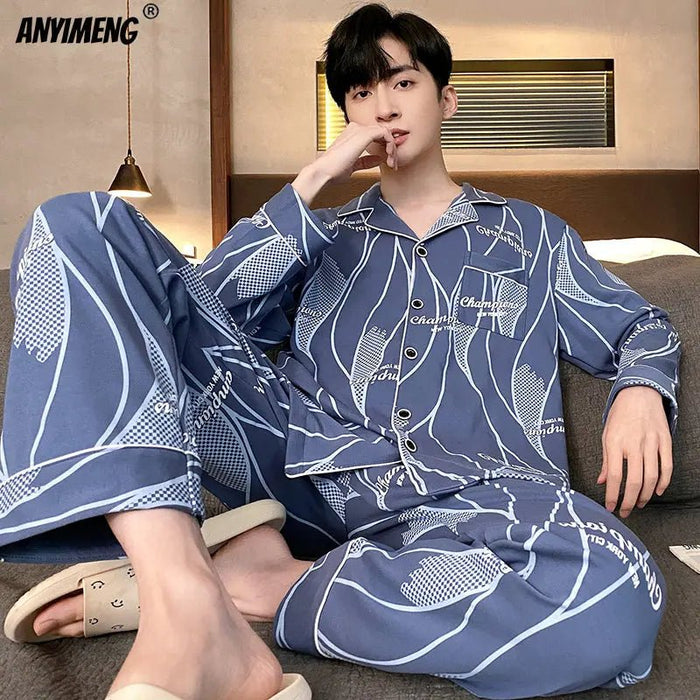 SaneShoppe - Men's Soft Poly Cotton Pyjamas in Big Sizes L - 4XL
