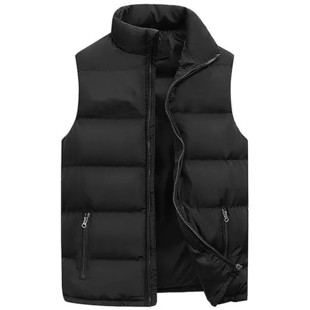 SaneShoppe - Mens Vest Jacket Warm Sleeveless Jackets Winter Waterproof Zipper Coat Autumn Stand - up Collar Casual Waistcoat Brand Clothing