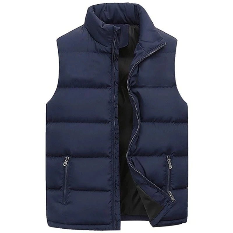 SaneShoppe - Mens Vest Jacket Warm Sleeveless Jackets Winter Waterproof Zipper Coat Autumn Stand - up Collar Casual Waistcoat Brand Clothing