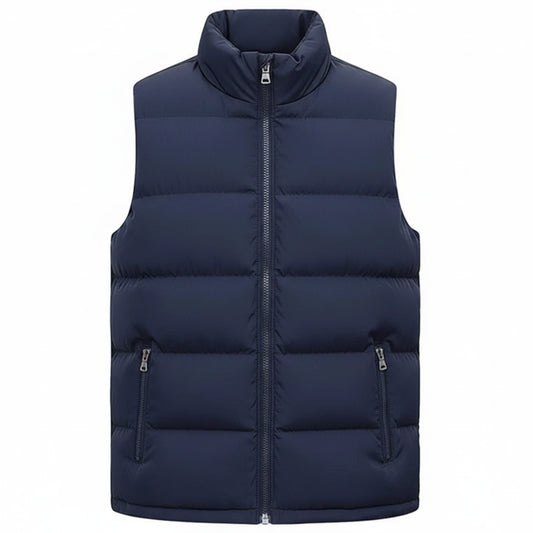 SaneShoppe - Mens Vest Jacket Warm Sleeveless Jackets Winter Waterproof Zipper Coat Autumn Stand - up Collar Casual Waistcoat Brand Clothing