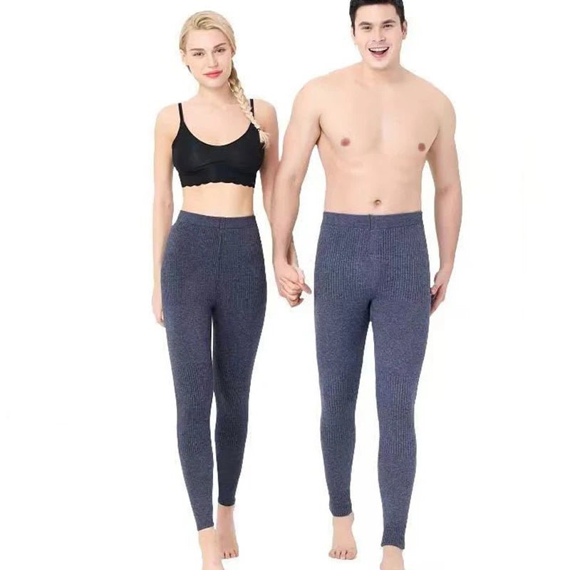 SaneShoppe - Merino Wool Thermal Underwear Men Winter Tights Women Leggings Pants for Mens Warm Long Johns Women Thick Panty